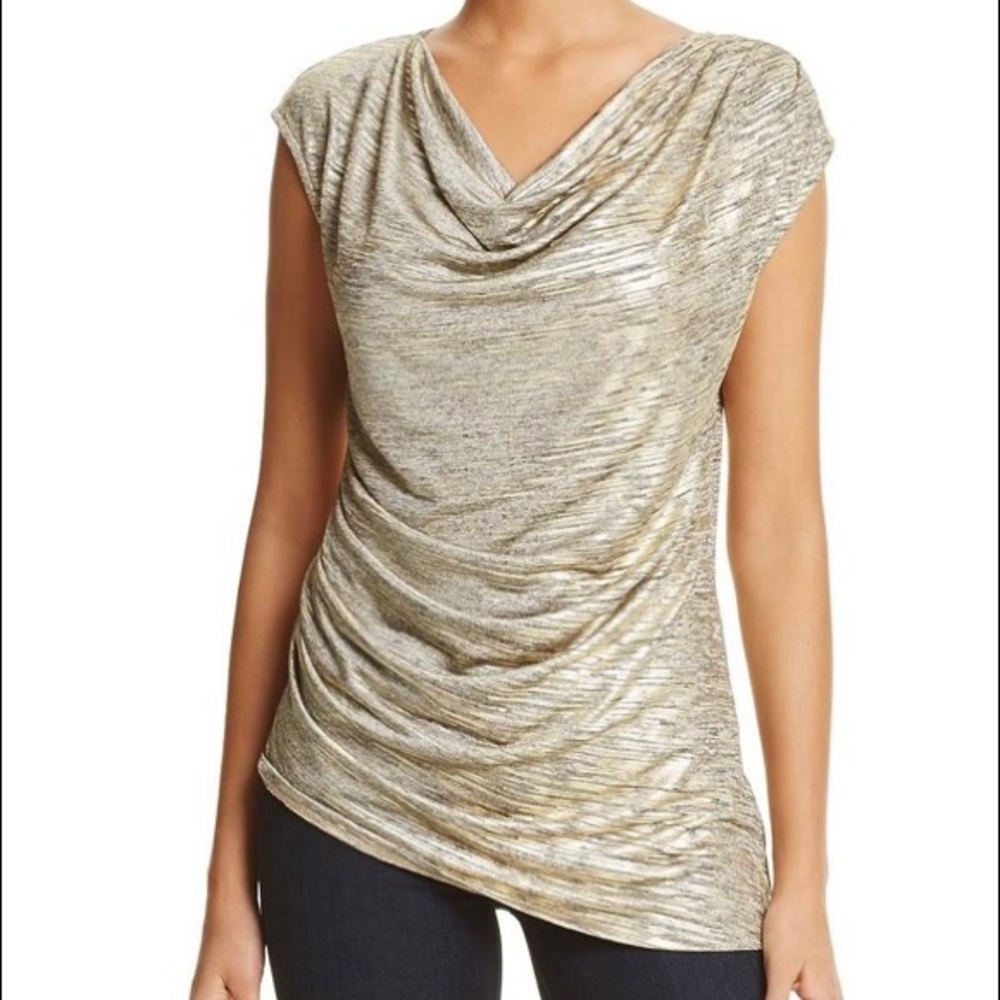 COPY - Calvin Klein Draped Asymmetrical Top